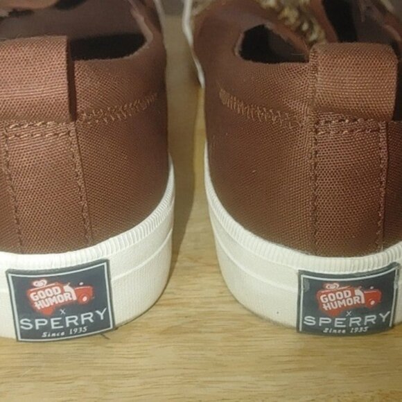 Sperry Good Humor Chocolate Éclair 8.5 Shoes Crest Twin Gore Womens - Picture 3 of 8